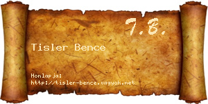 Tisler Bence névjegykártya