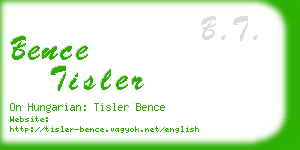 bence tisler business card